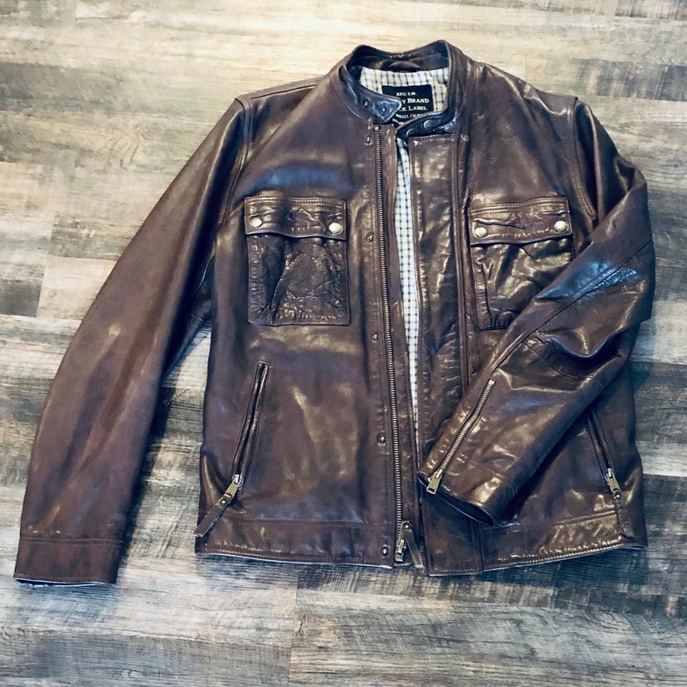 Lucky Brand Leather Mens Jacket